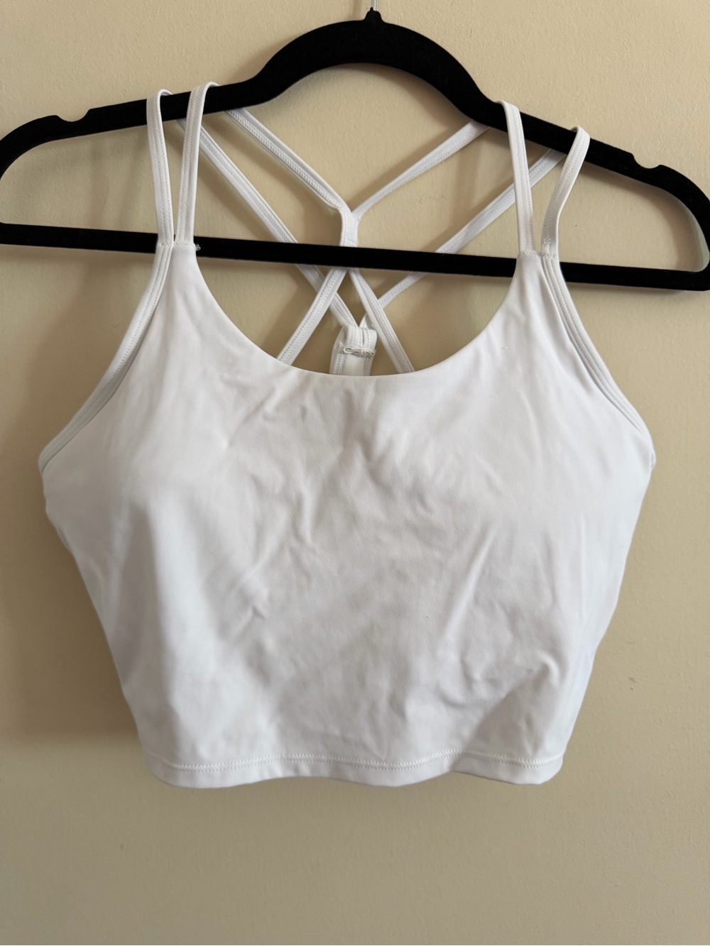 HALARA White Strappy Cropped Tank